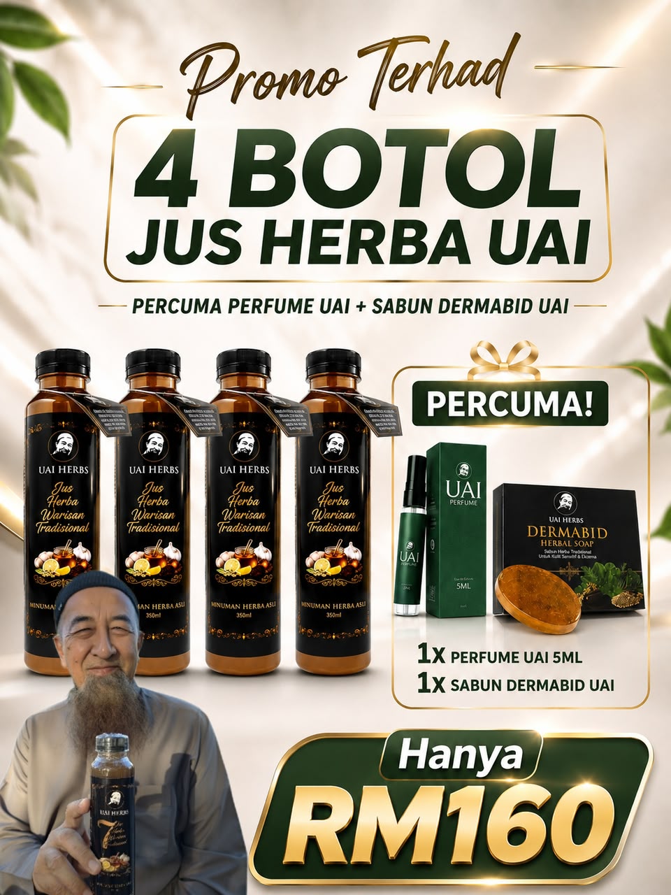 Pakej RM160 4 Botol Jus UAI Herbs